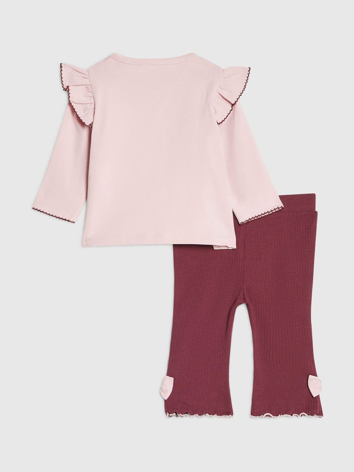 River Island Pink Bow Top & Leopard Leggings Set - image 2