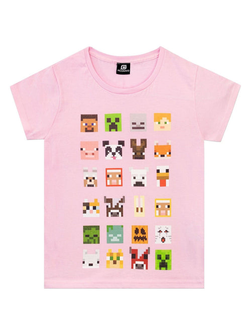 Dsiney Kidz - Character Pink Minecraft 100% Cotton T-Shirt image 1