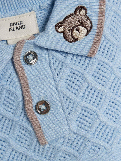 River Island Blue Knitted Polo Top  & Leggings Set - image 5