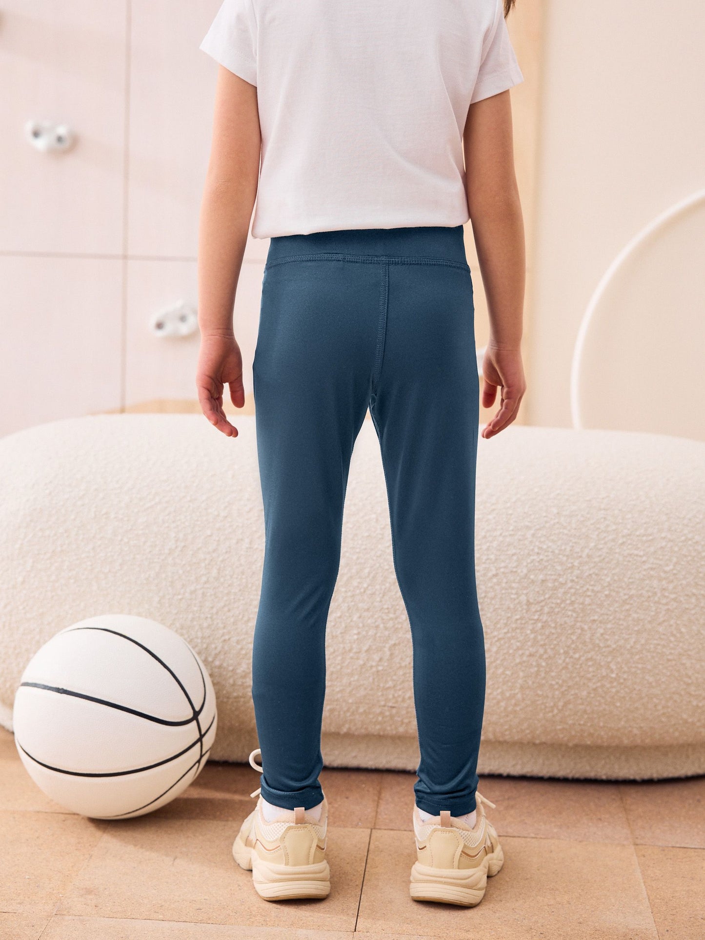 Navy Blue Sport Leggings (3-16yrs) image 2