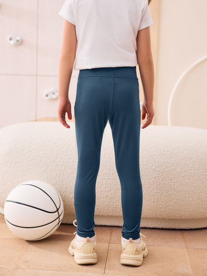 Navy Blue Sport Leggings (3-16yrs) image 2