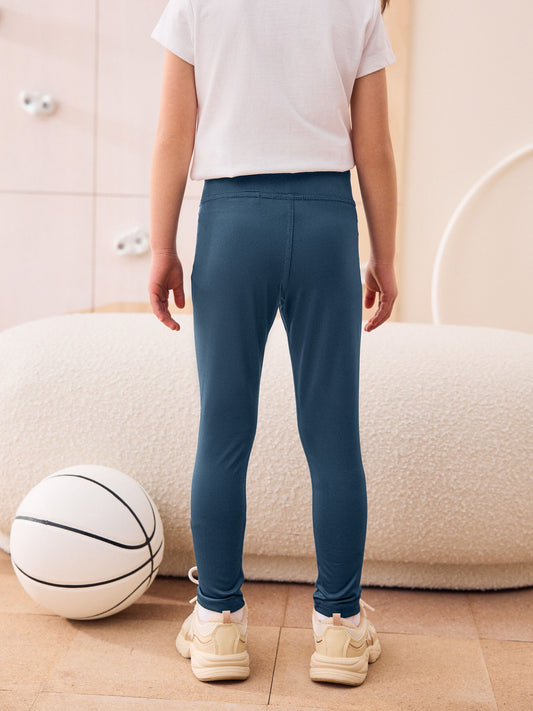 Navy Blue Sport Leggings (3-16yrs) image 2