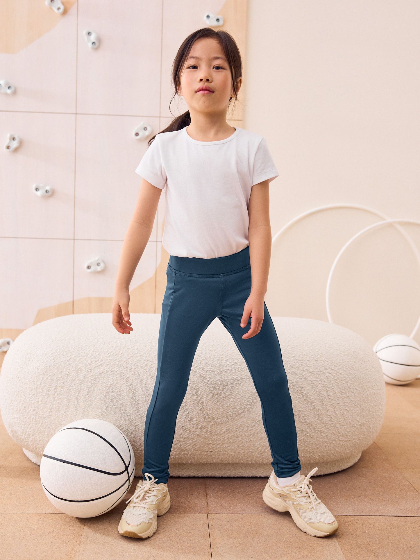 Navy Blue Sport Leggings (3-16yrs) image 3