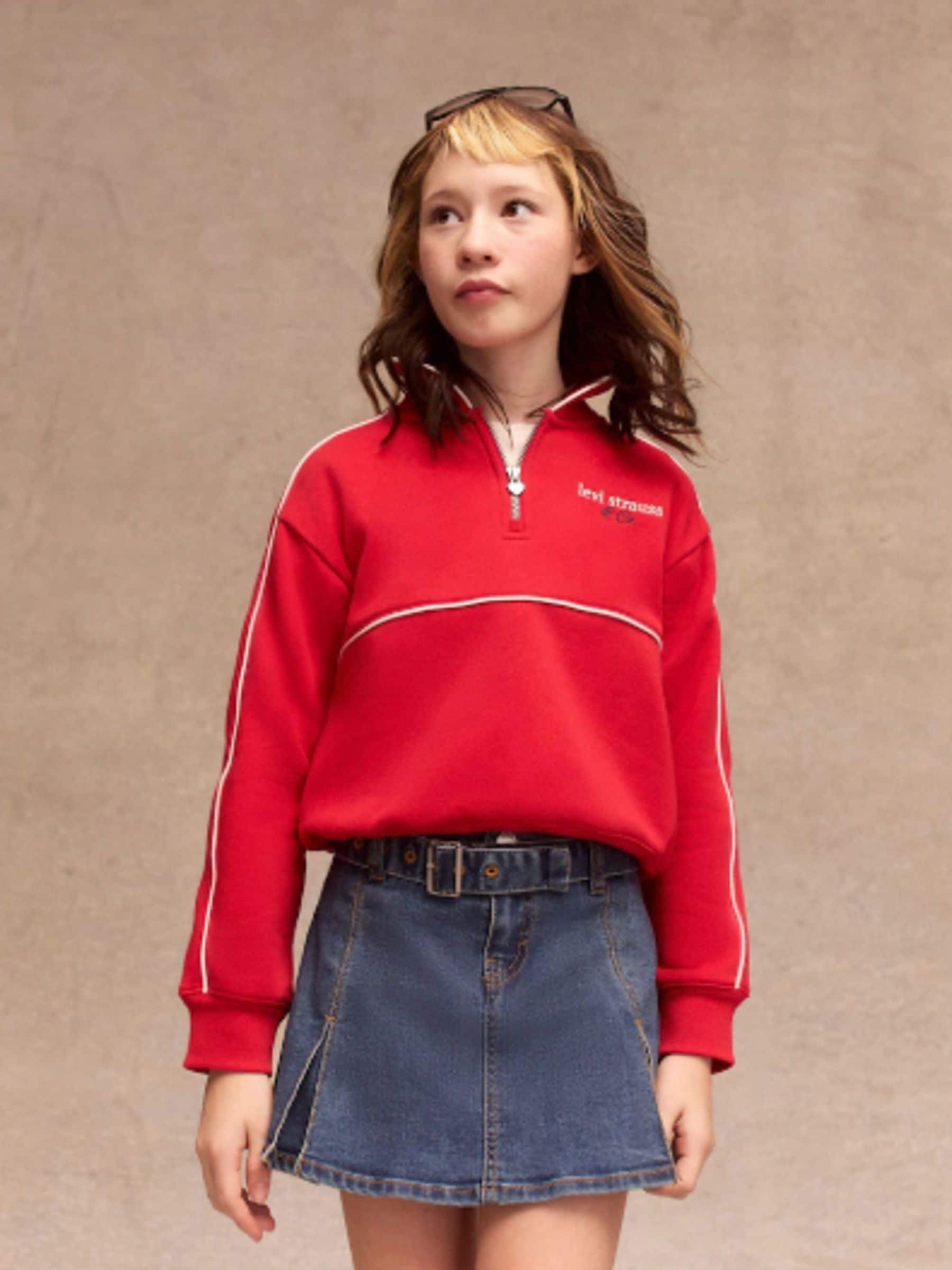 Dsiney Kidz - Levi's® Blue Pleated Skort with Belt image 1