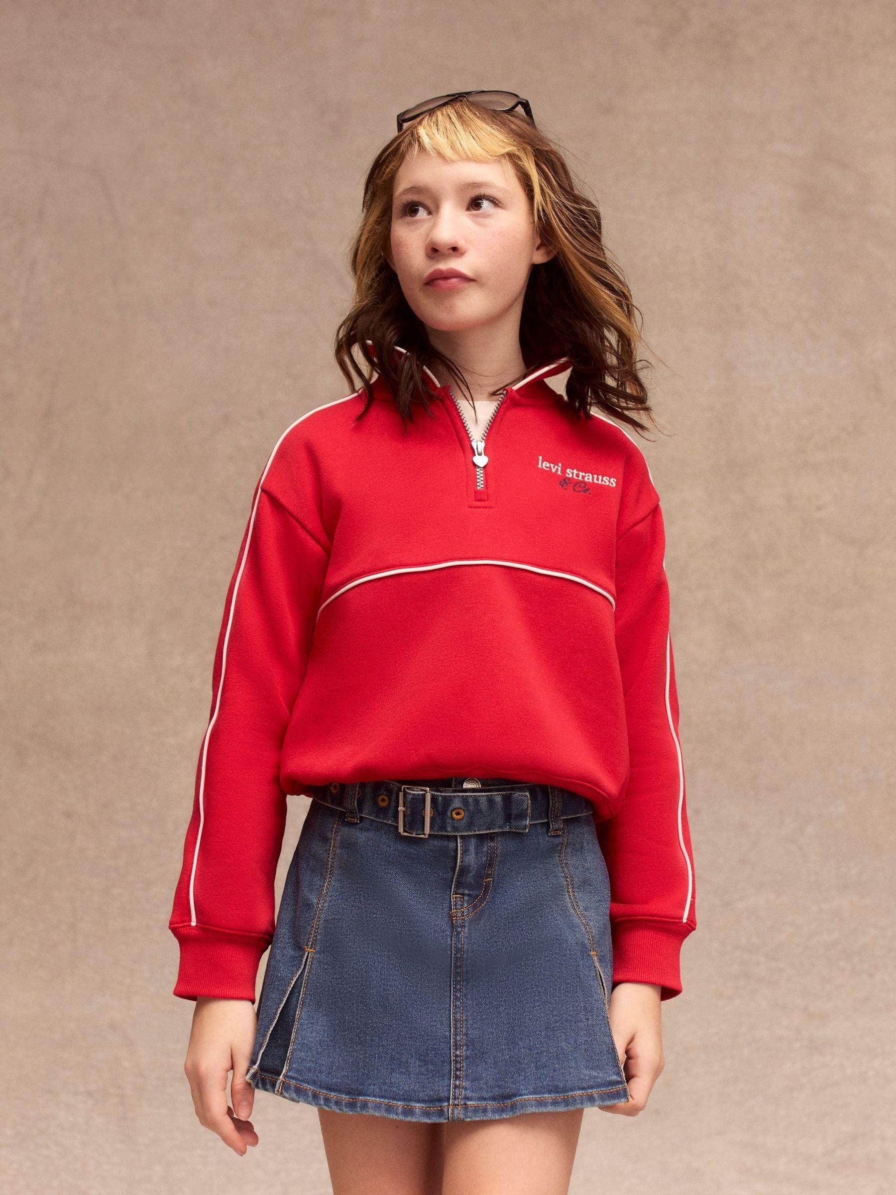 Dsiney Kidz - Levi's® Blue Pleated Skort with Belt image 4