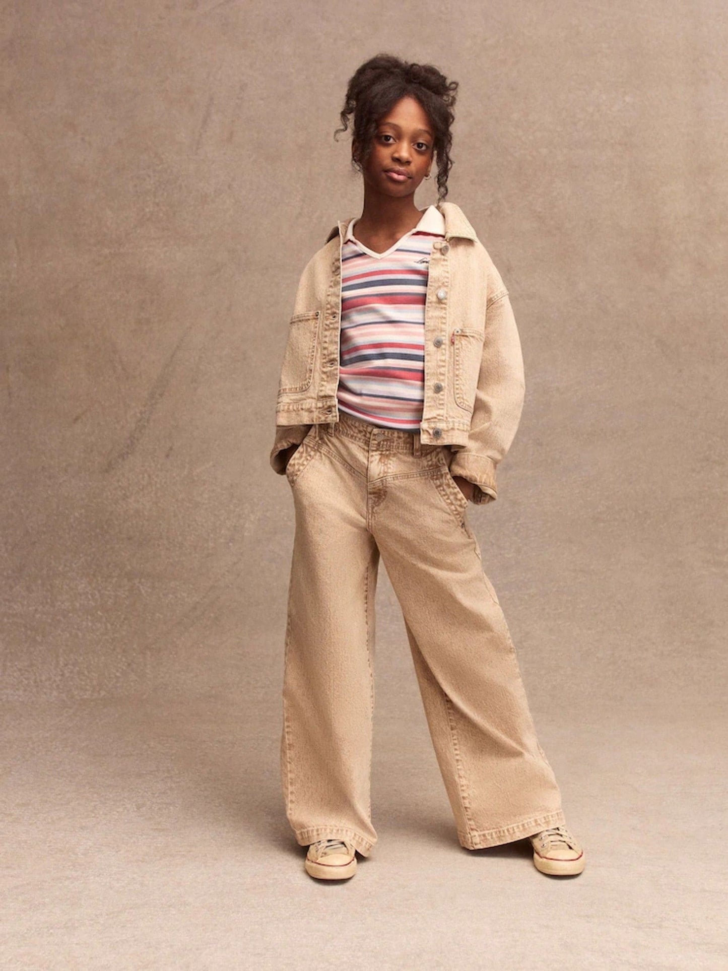 Dsiney Kidz - Levi's® Natural 94' Baggy Wide Leg Yoke Jeans image 1