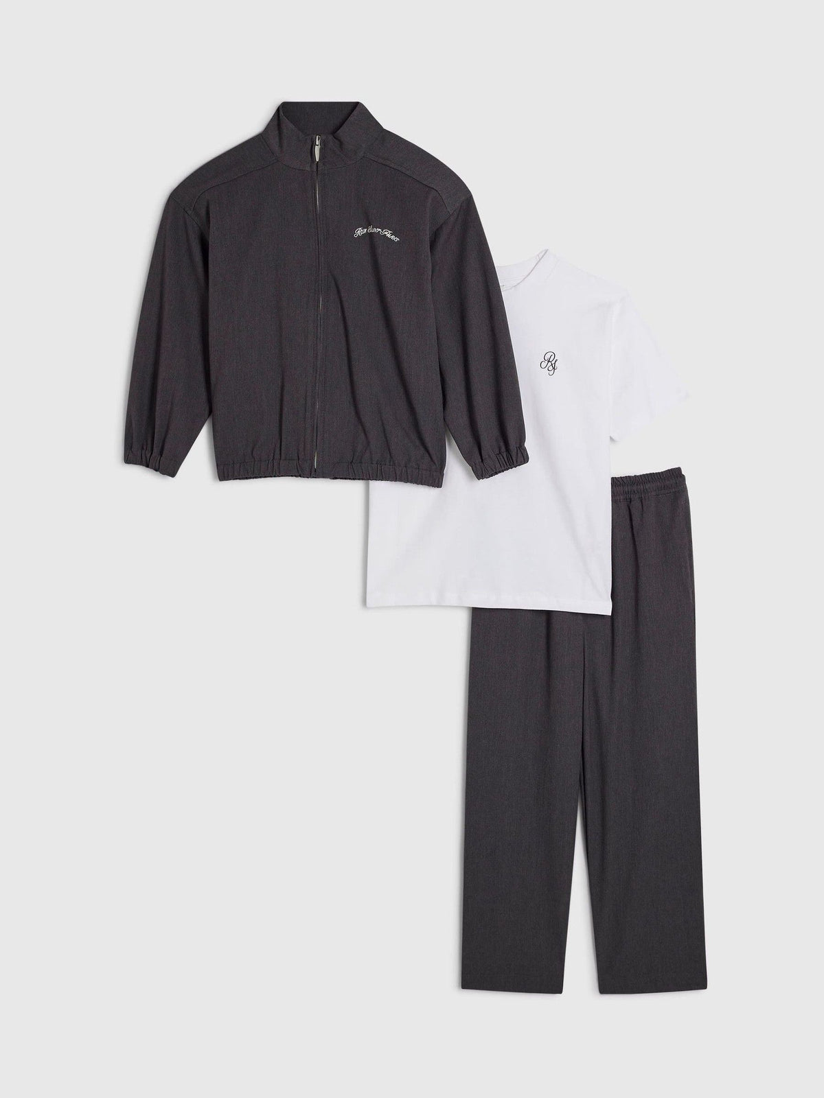 River Island Grey Smart T-Shirt Bomber & Joggers Set 3 Pack - image 1