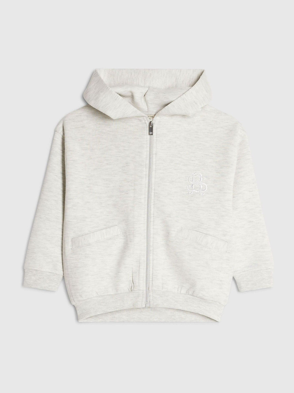 River Island Grey Premium Zip Through Hoodie - image 1