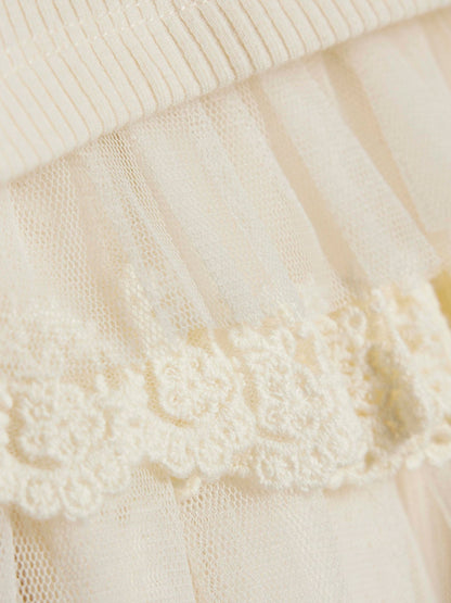 River Island Cream Top & Tulle Leggings Set - image 4