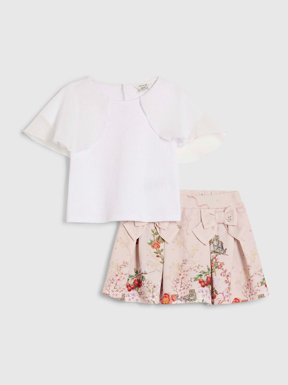 River Island Pink Top & Floral Skirt Set - image 1