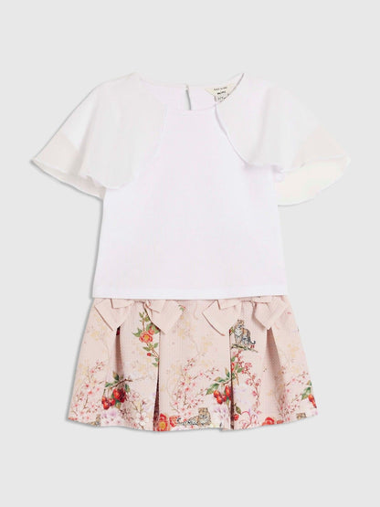 River Island Pink Top & Floral Skirt Set - image 3