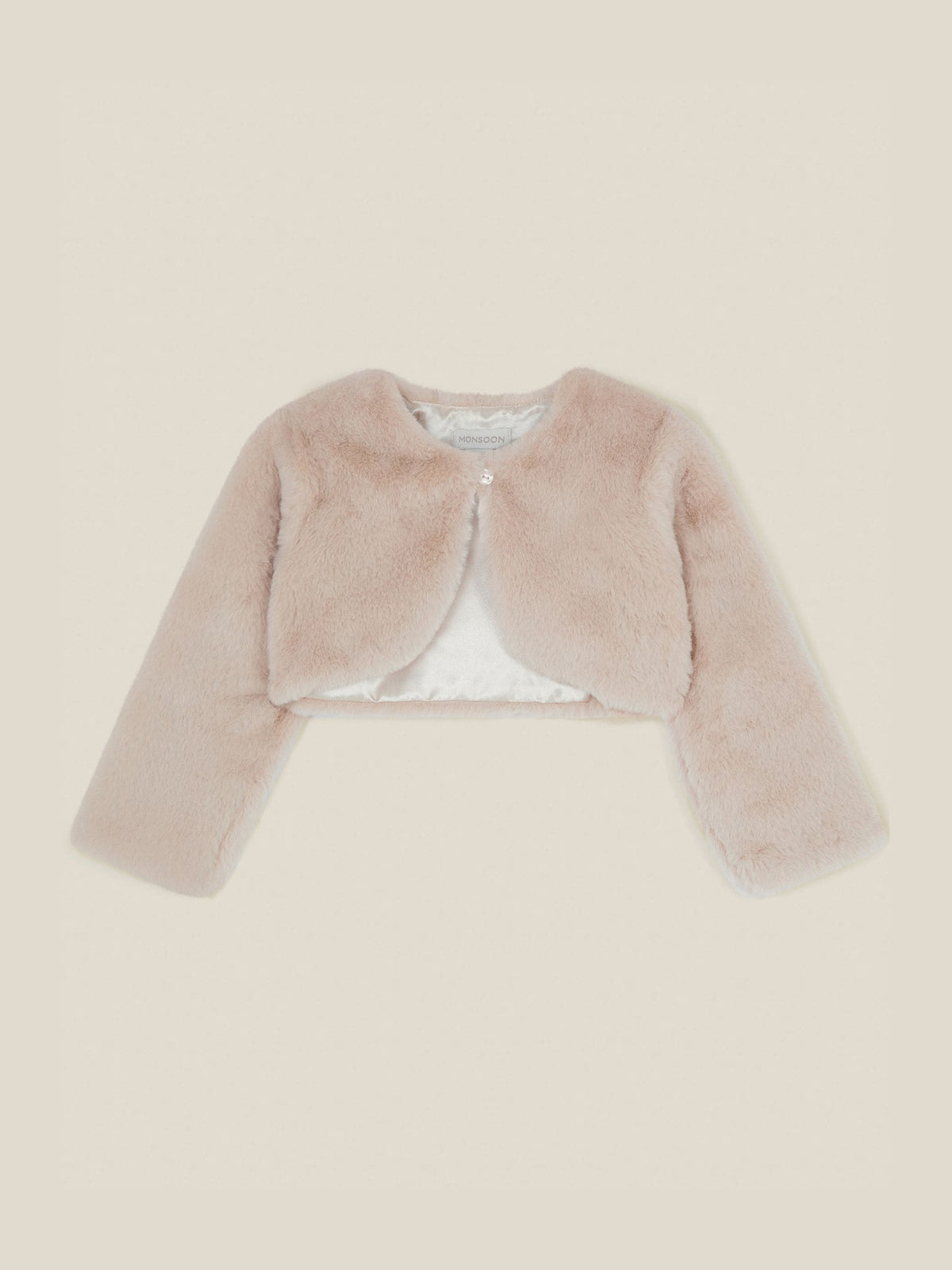 Dsiney Kidz - Monsoon Brown Baby Lara Faux Fur Jacket image 1