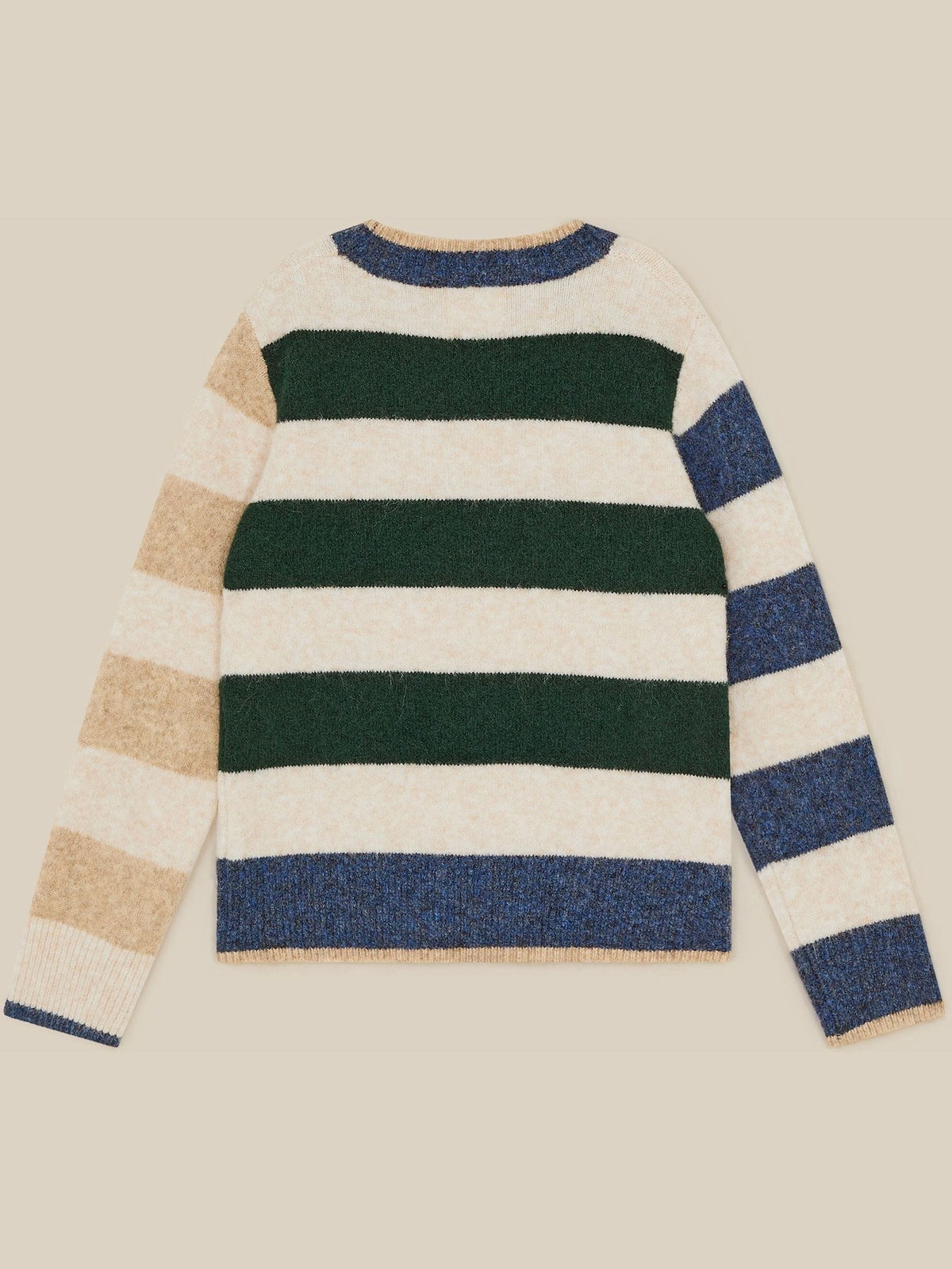 Dsiney Kidz - Monsoon Cream Colourblock Stripe Jumper image 3