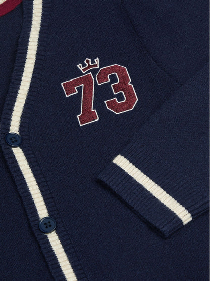 Monsoon Blue Sports Stripe V-Neck Cardigan - image 3