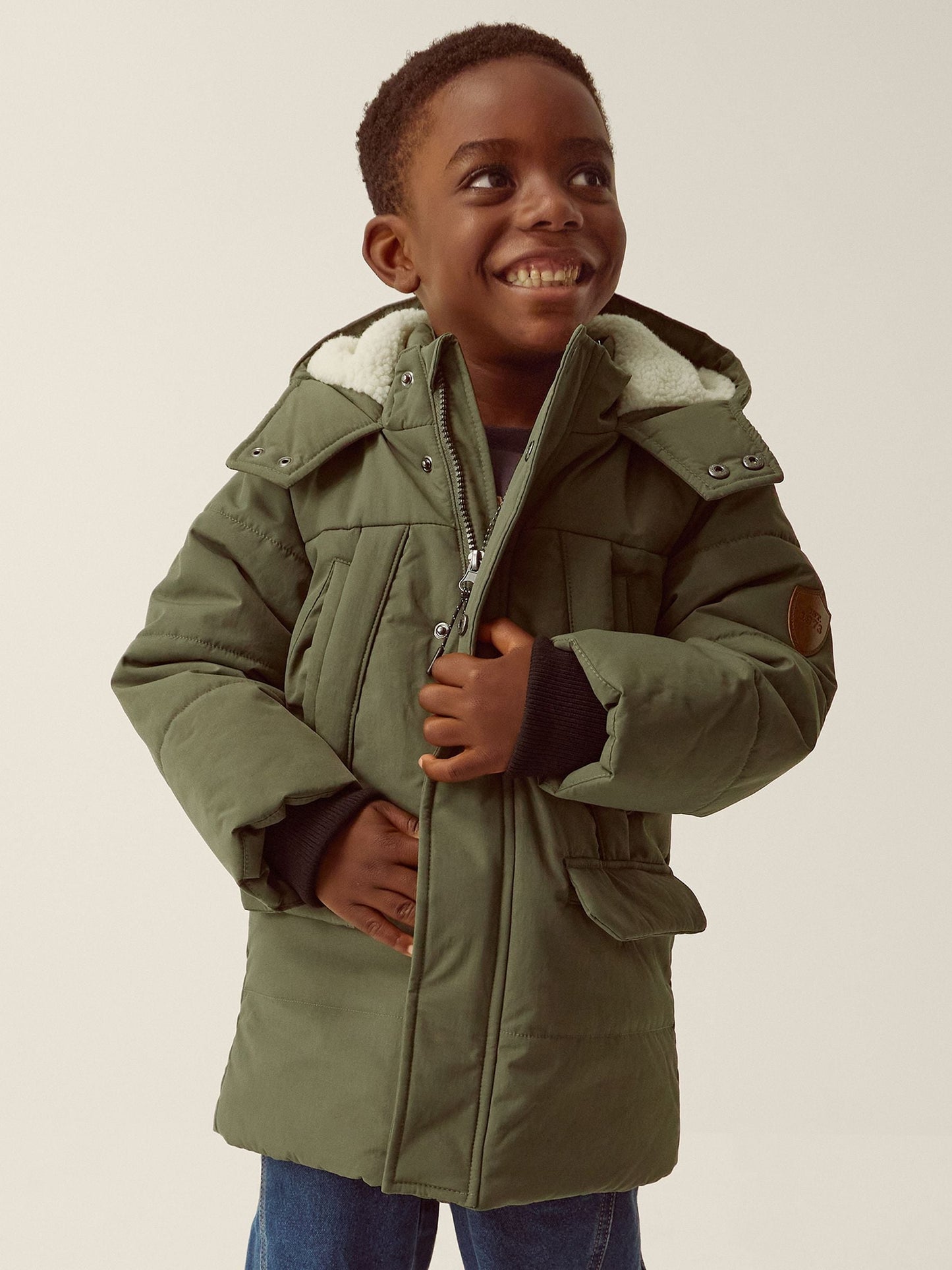 Dsiney Kidz - Monsoon Green Water-Resistant Puffer Coat image 1
