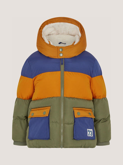 Dsiney Kidz - Monsoon Green Water-Resistant Colourblock Puffer Jacket image 2
