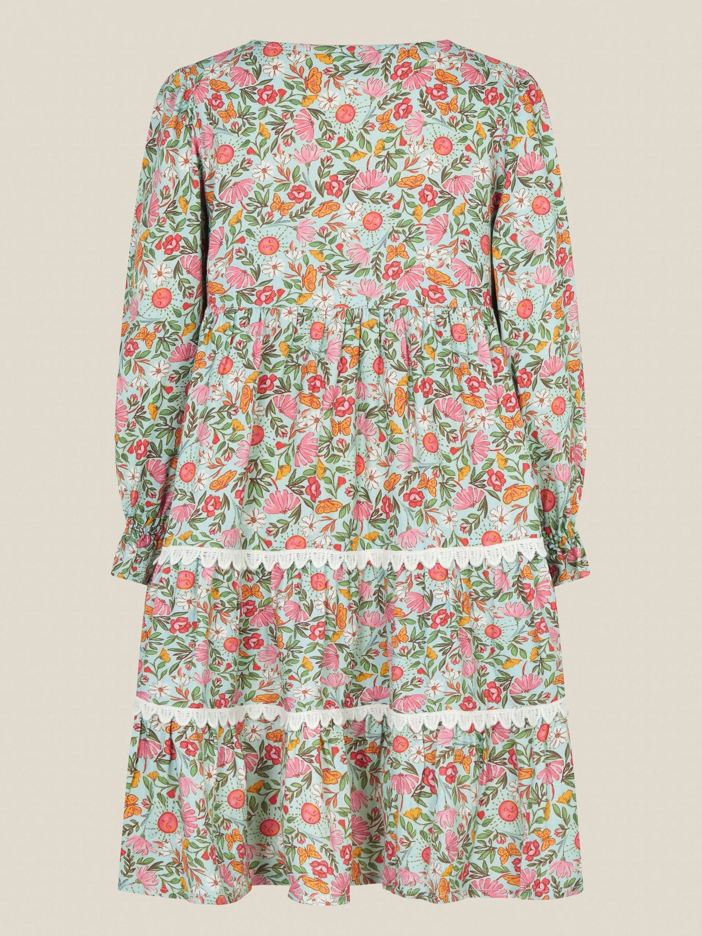 Dsiney Kidz - Monsoon Green Solstice Print Tiered Dress image 3