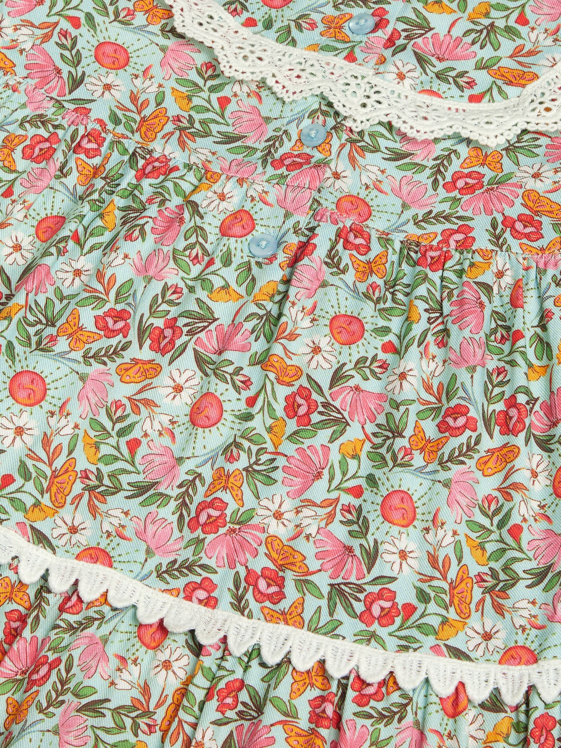 Dsiney Kidz - Monsoon Green Solstice Print Tiered Dress image 4