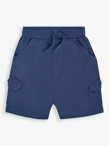 JoJo Maman Bébé Indigo Blue & Navy Blue 2-Pack Cargo Pocket Shorts image 3
