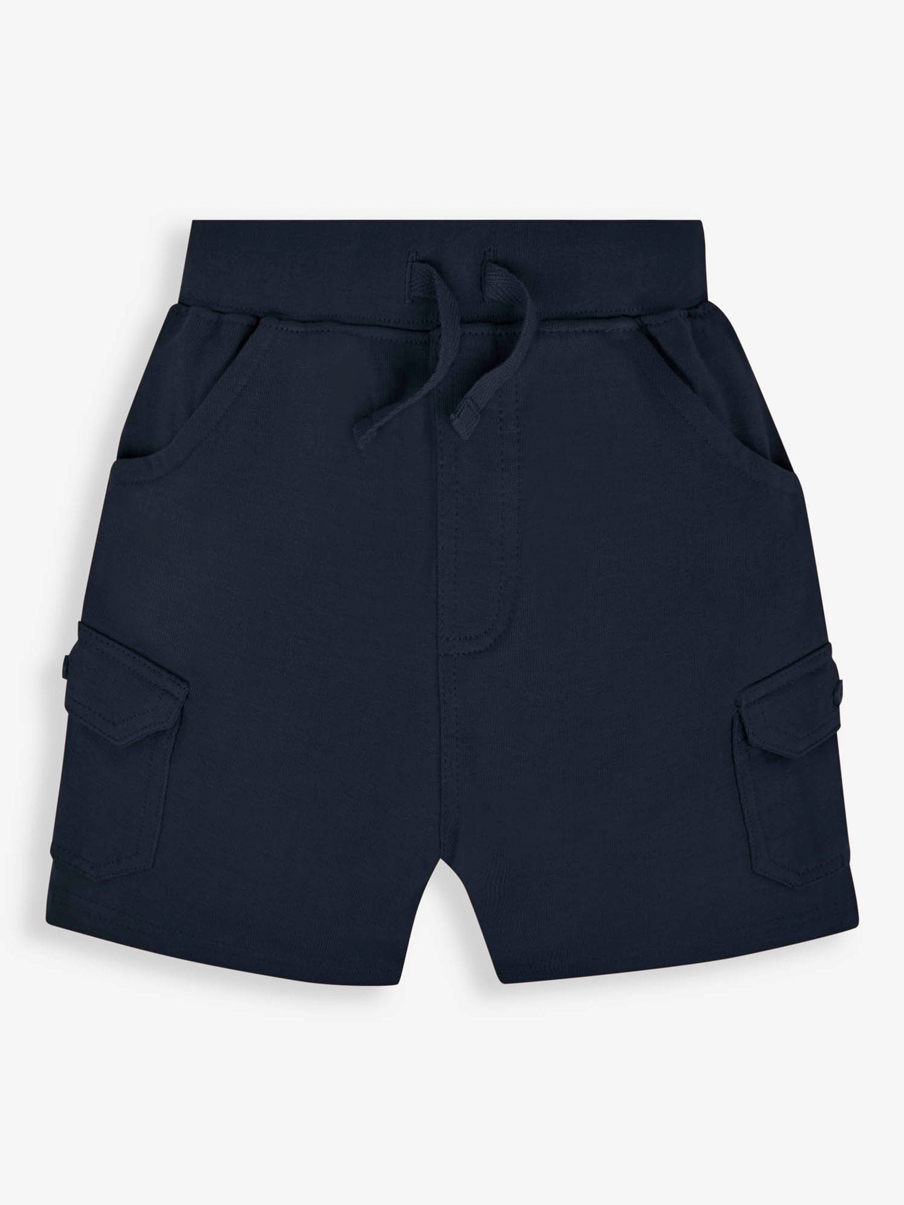 JoJo Maman Bébé Indigo Blue & Navy Blue 2-Pack Cargo Pocket Shorts image 4