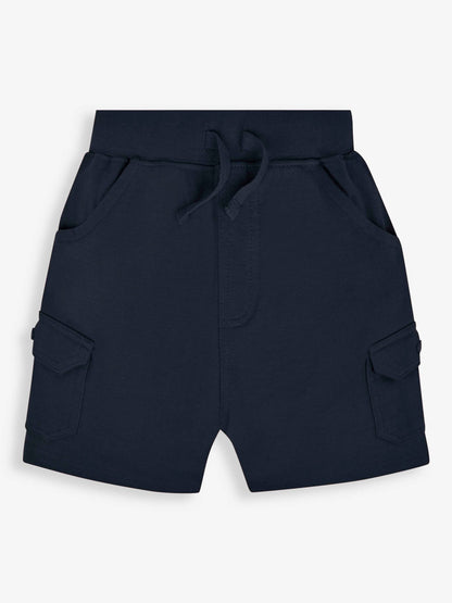 JoJo Maman Bébé Indigo Blue & Navy Blue 2-Pack Cargo Pocket Shorts image 4