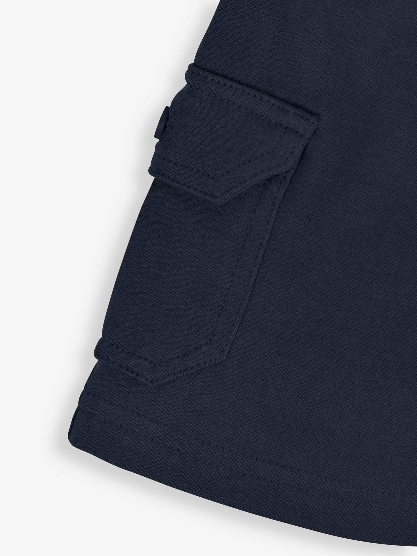 JoJo Maman Bébé Indigo Blue & Navy Blue 2-Pack Cargo Pocket Shorts image 5