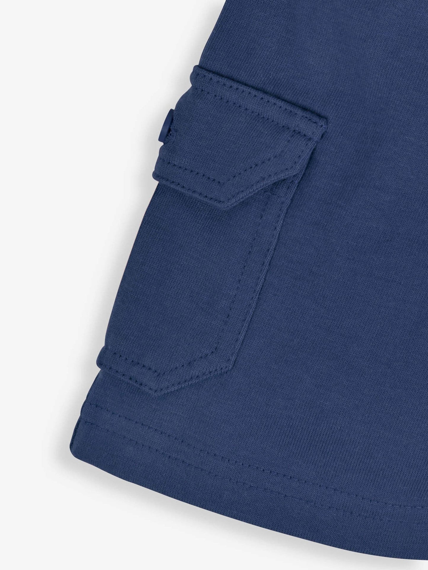 JoJo Maman Bébé Indigo Blue & Navy Blue 2-Pack Cargo Pocket Shorts image 6
