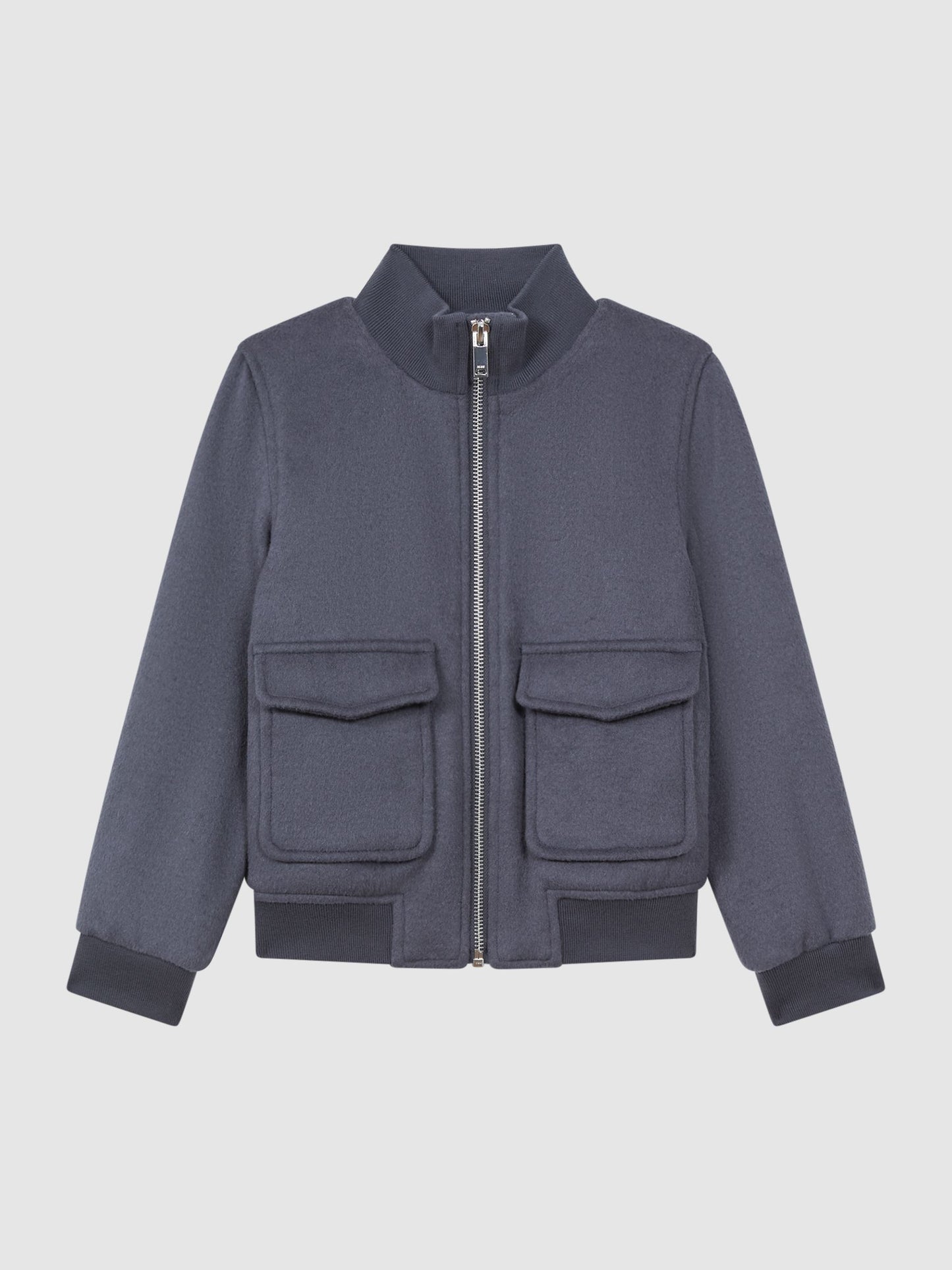 Dsiney Kidz - Reiss Airforce Blue Shuffle 9-14 yrs Wool Blend Zip-Through Jacket image 2