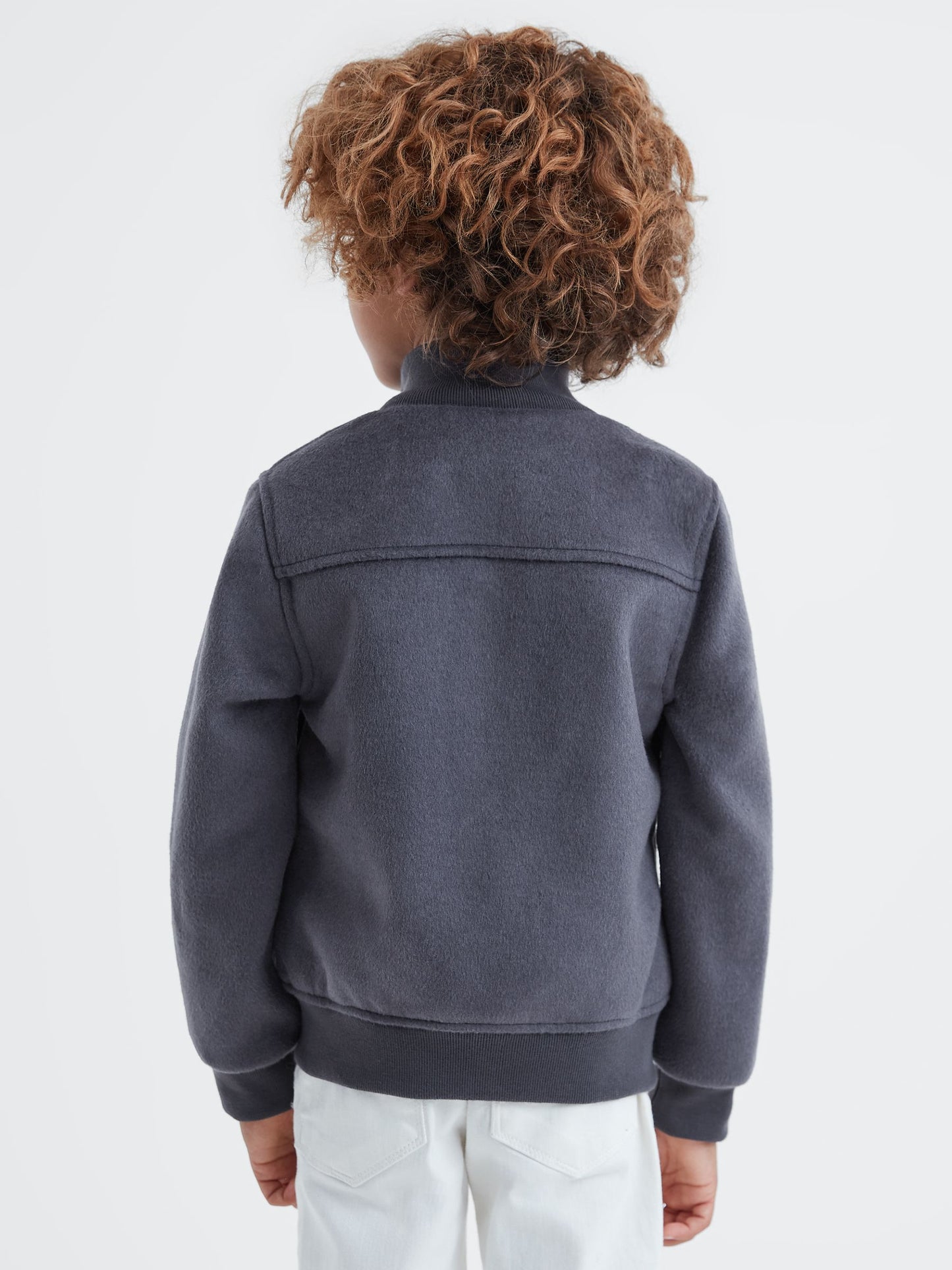 Dsiney Kidz - Reiss Airforce Blue Shuffle 9-14 yrs Wool Blend Zip-Through Jacket image 5