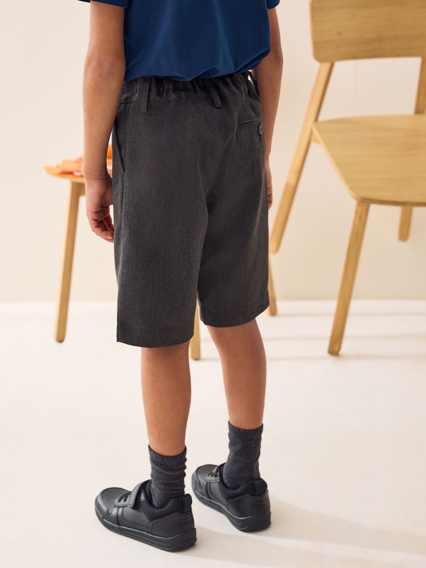 Dsiney Kidz - Grey Single Flat Front School Shorts (3-14yrs) image 3
