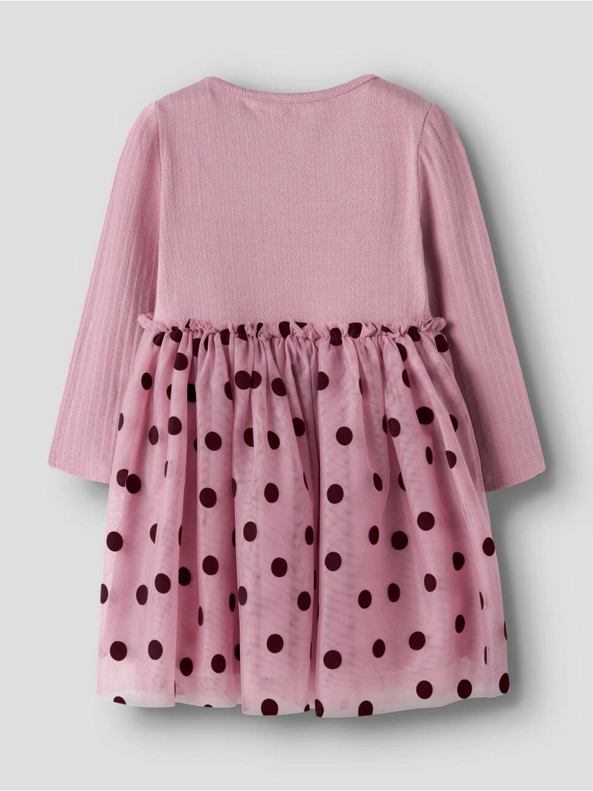 Dsiney Kidz - Name It Pink Jersey and Tulle Heart Flocked Dress image 2
