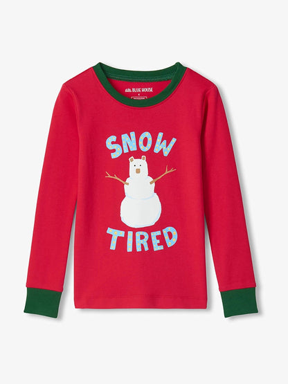 Hatley Red Snow Tired Kids Christmas Pyjamas Set - image 2