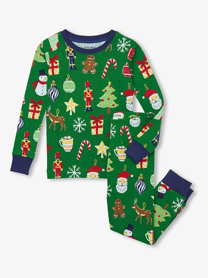 Hatley Green Paper Cut Christmas Kids Pyjamas Set - image 1