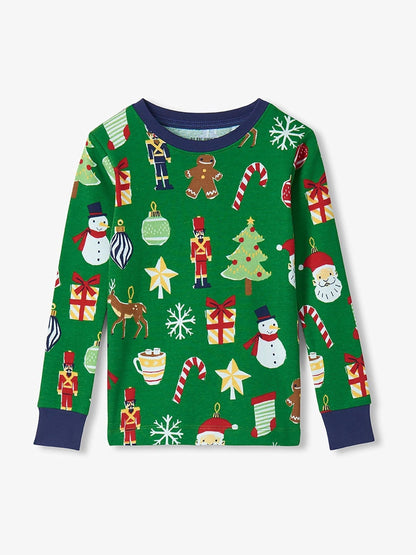 Hatley Green Paper Cut Christmas Kids Pyjamas Set - image 2