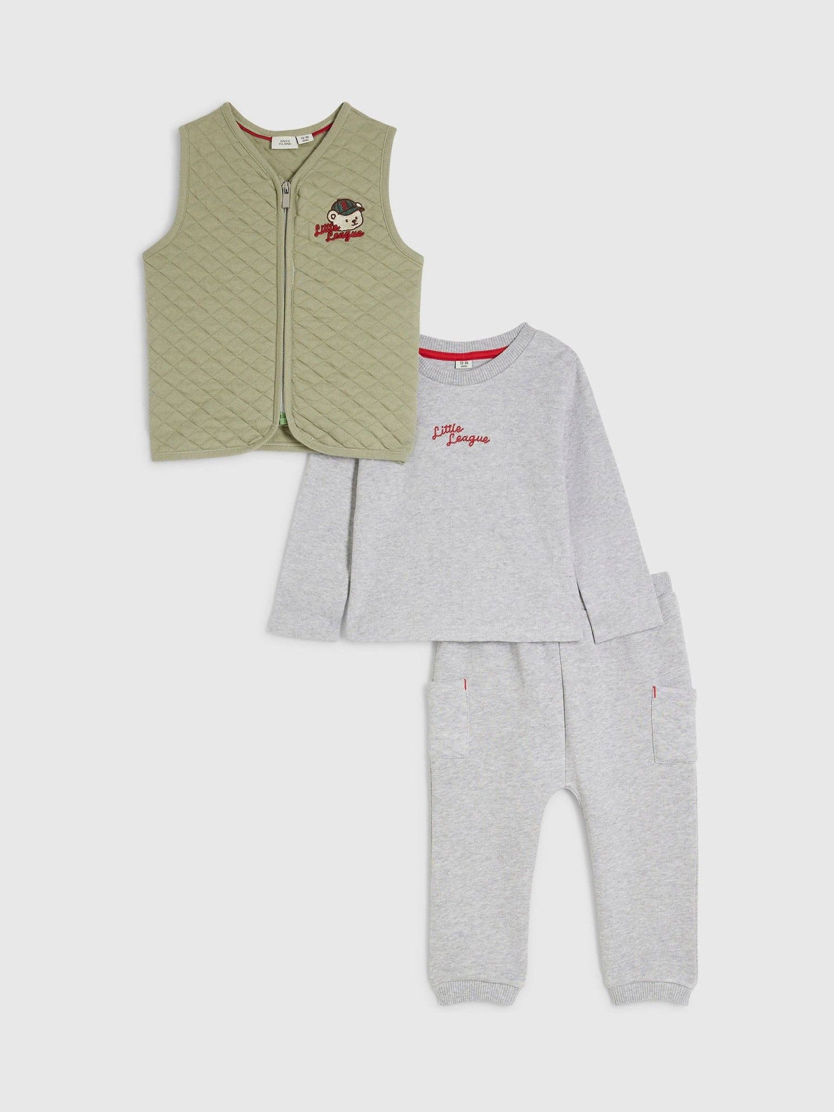 River Island Green New York Gilet Top & Joggers Set - image 1