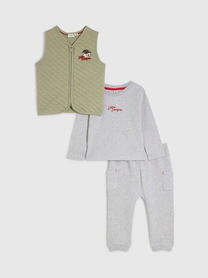 River Island Green New York Gilet Top & Joggers Set - image 1