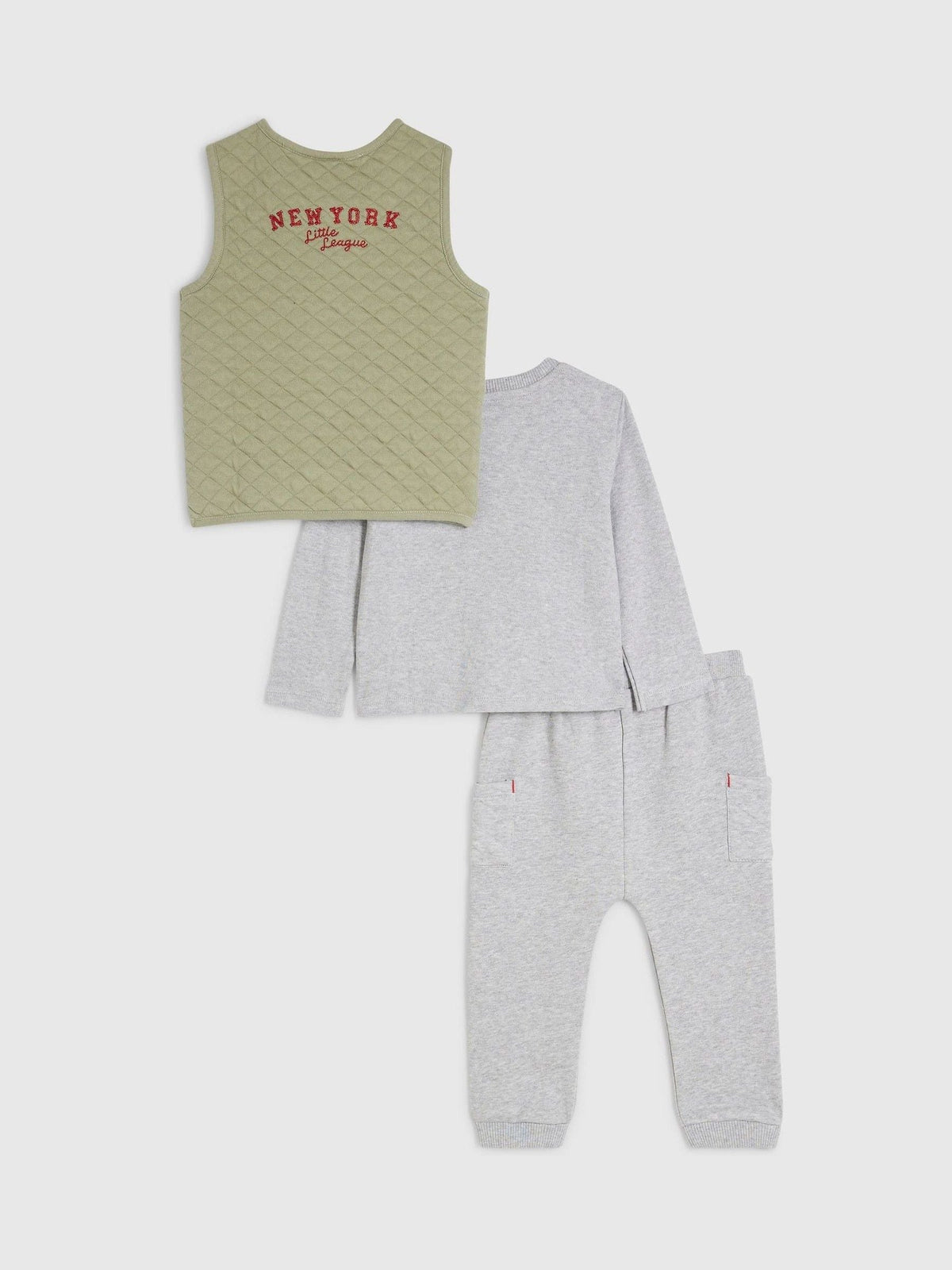 River Island Green New York Gilet Top & Joggers Set - image 2