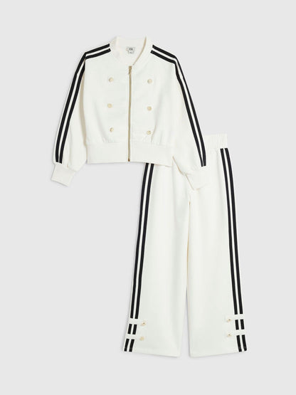 River Island Cream Drummer Bomber Jacket & Trouser Set - image 1