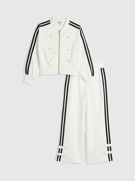 River Island Cream Drummer Bomber Jacket & Trouser Set - image 1