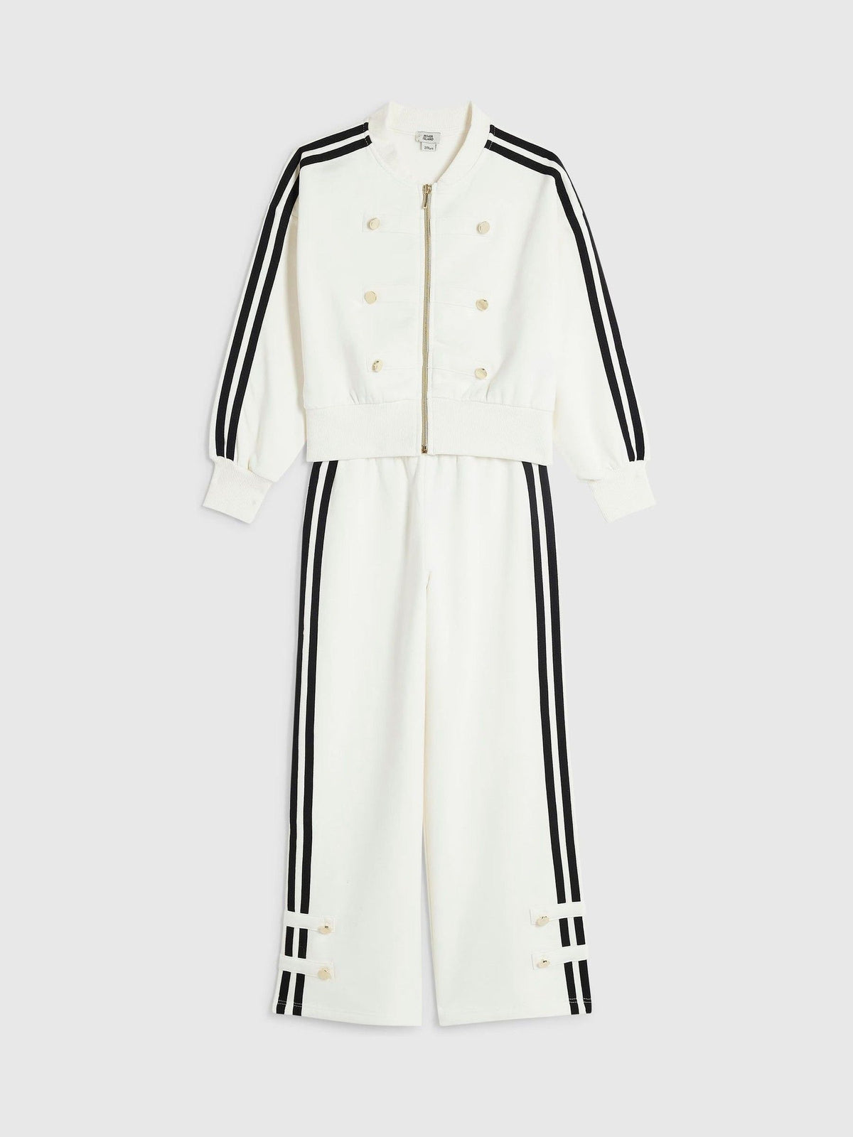 River Island Cream Drummer Bomber Jacket & Trouser Set - image 3