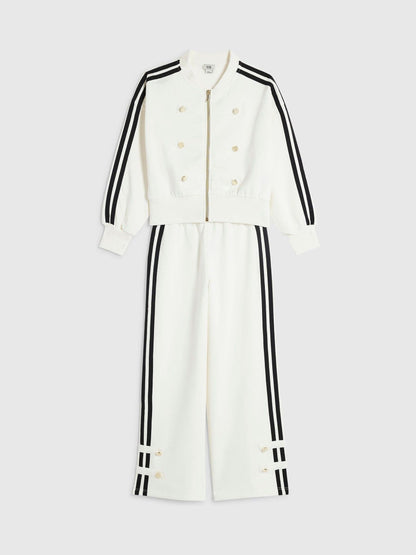River Island Cream Drummer Bomber Jacket & Trouser Set - image 3