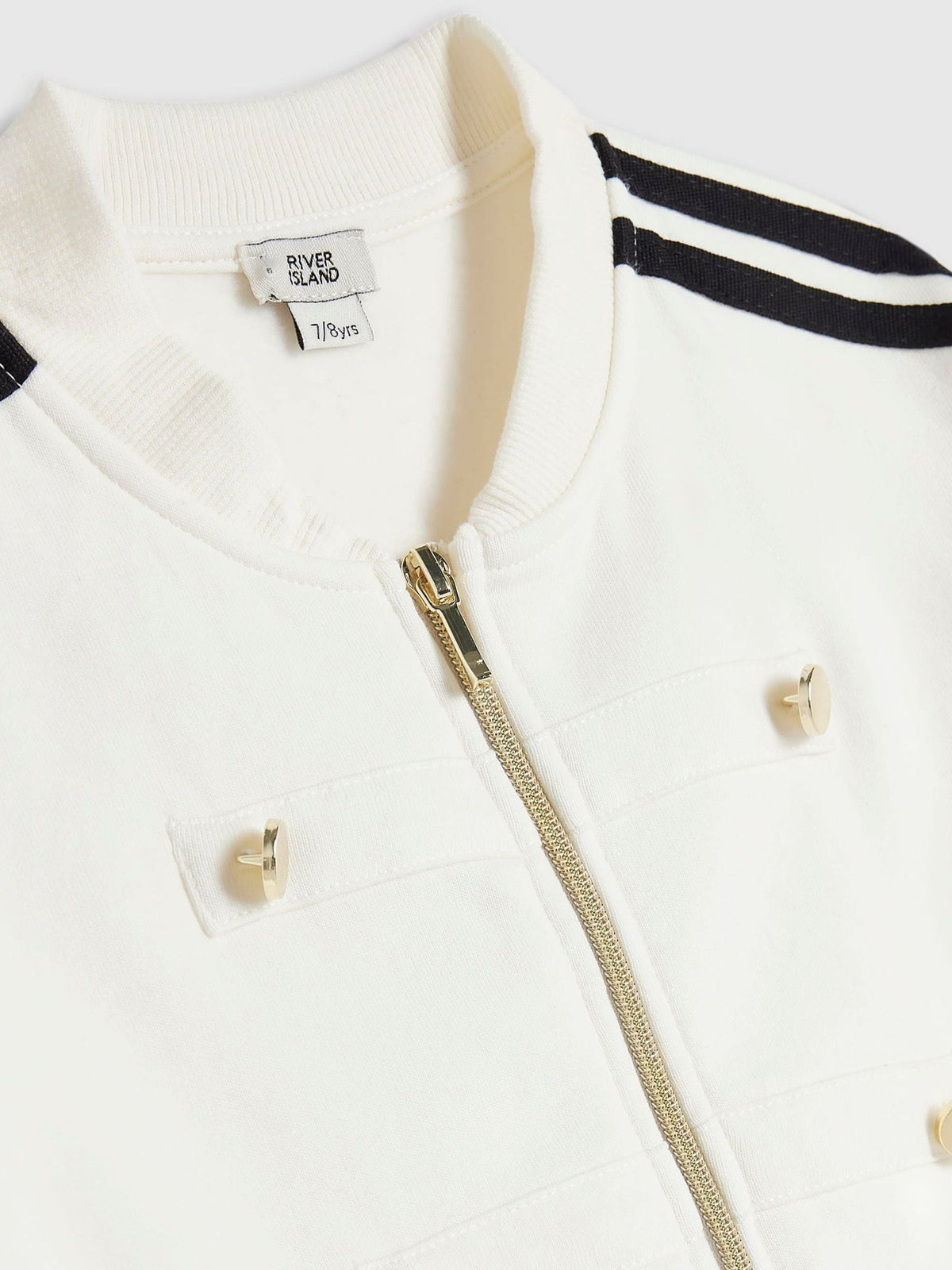 River Island Cream Drummer Bomber Jacket & Trouser Set - image 4