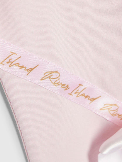 Dsiney Kidz - River Island Pink Satin Bow T-Shirt & Legging Set image 5