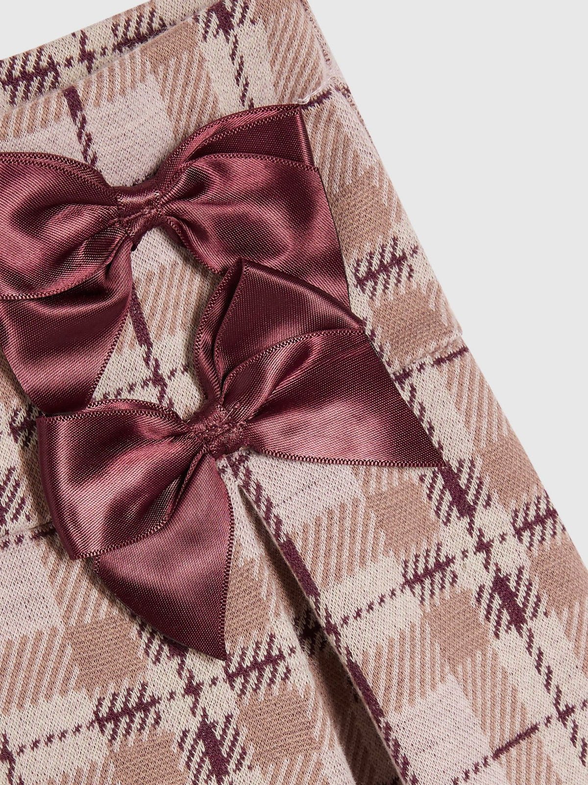 Dsiney Kidz - River Island Pink Check Frill Bow Top & Skirt Set image 4