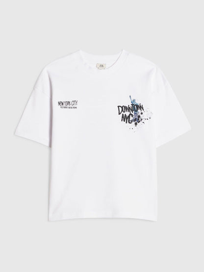 Dsiney Kidz - River Island White NYC Graphic Regular Fit T-Shirt image 1
