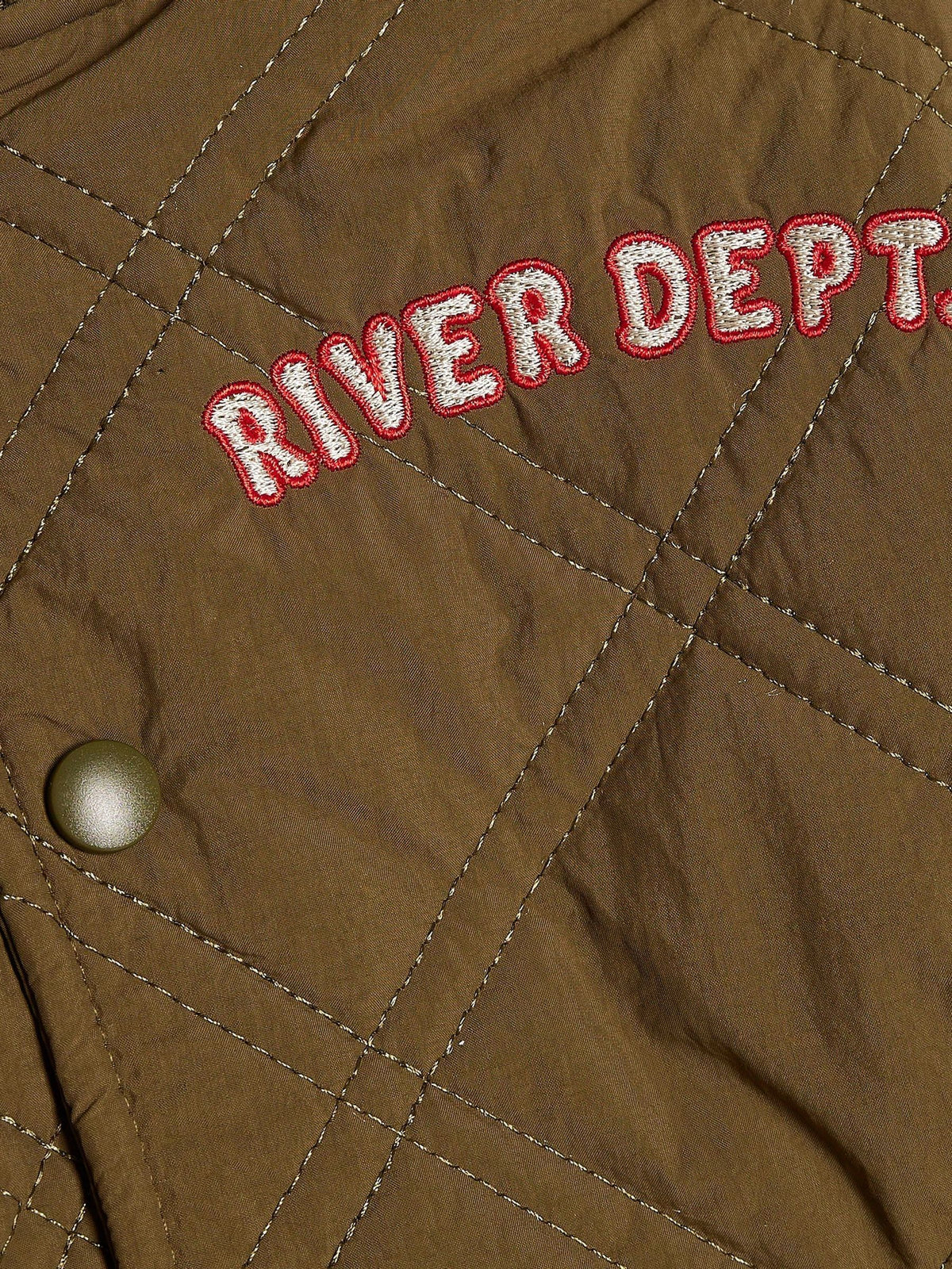 Dsiney Kidz - River Island Green Quilted Bomber Hooded Jacket image 4