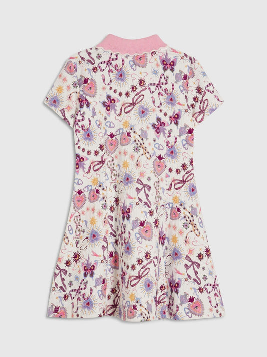 Dsiney Kidz - River Island Cream Bow Polo Dress image 2