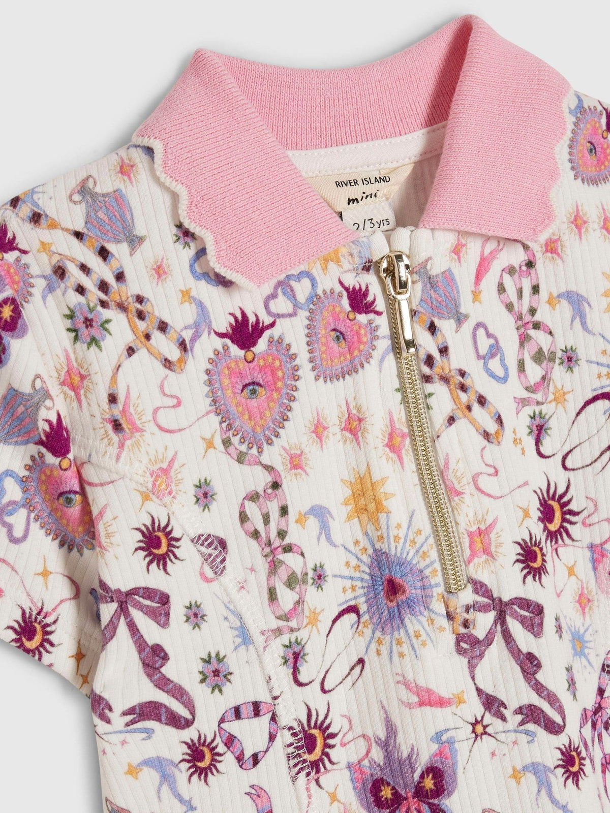 Dsiney Kidz - River Island Cream Bow Polo Dress image 3