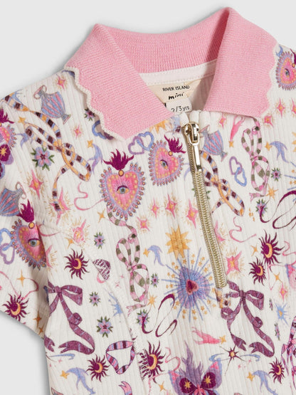 Dsiney Kidz - River Island Cream Bow Polo Dress image 3