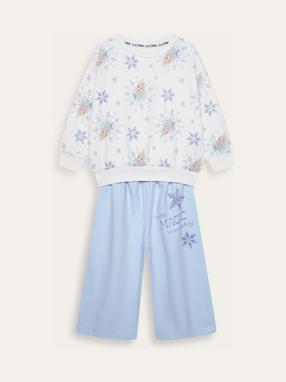 Brand Threads Blue Frozen Sweatshirt and Jogger Set - image 1